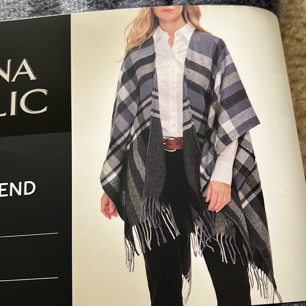 Blue/Gray Banana Republic Cashmere Blend Wrap